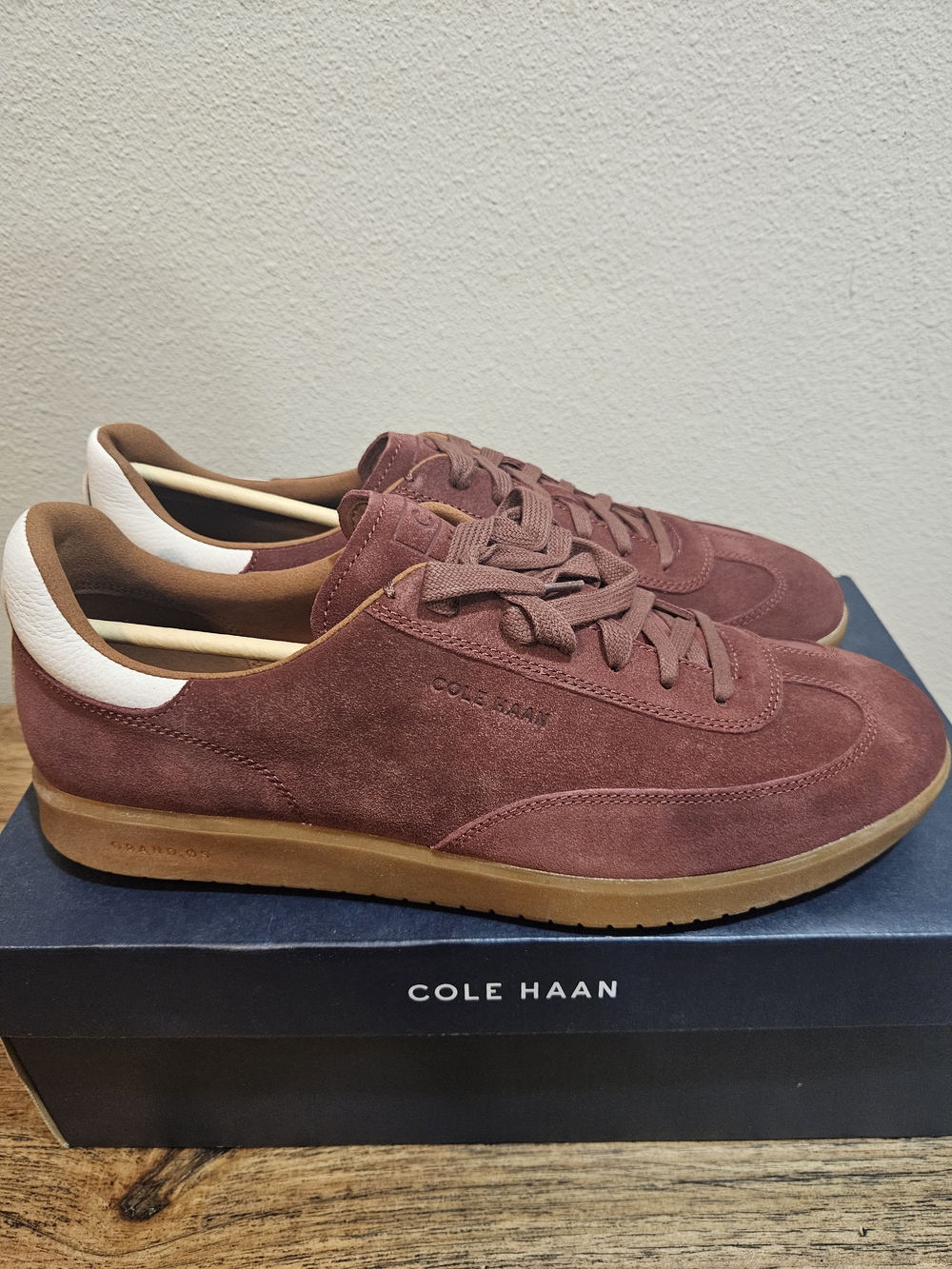 Cole Haan Men's Burgundy Suede Sneakers